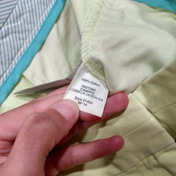 J. Crew Lime Green 3" Classic Chino Shorts Size 4 - Picture 11 of 11